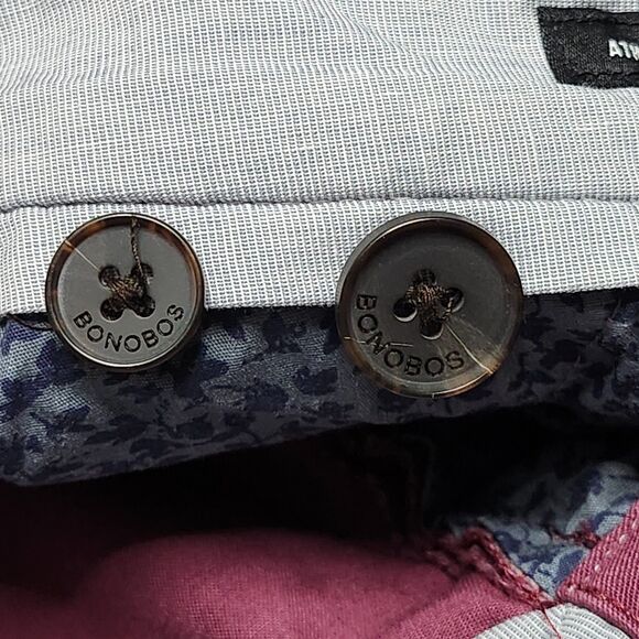 Bonobos Shorts Mens 30 Athletic Fit Purple Stretch Chino Casual Cotton Spandex - Picture 10 of 12